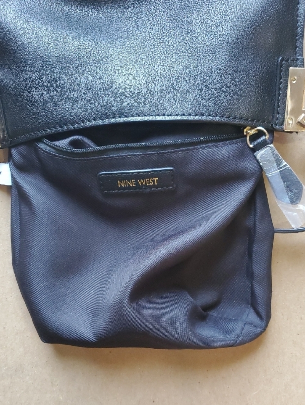 Nine West Black Crossbody with Gold Chain Accent - Picture 9 of 12